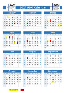 AWCI SA 2024 RDO Calendar