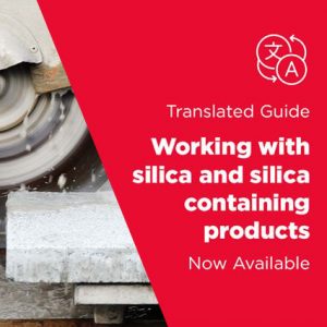 Working with silica and silica containing products.